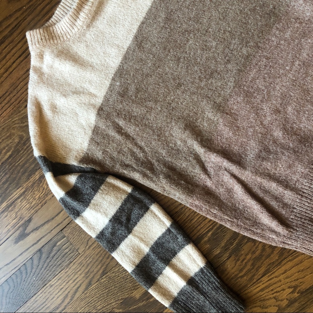 Women’s Sweater Mystree Small brown/tan/stripes
